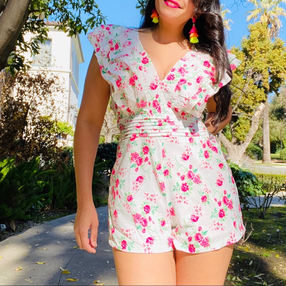 Pink Rose Romper